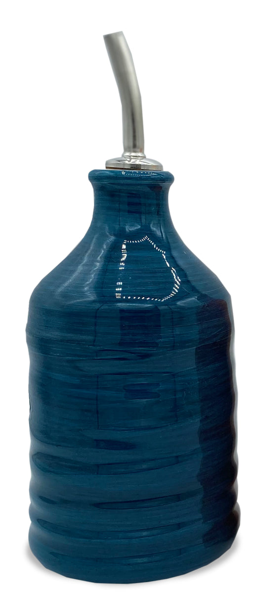 Bottiglia in vetro oliera con dosatore versatore salvagoccia dispenser per  olio